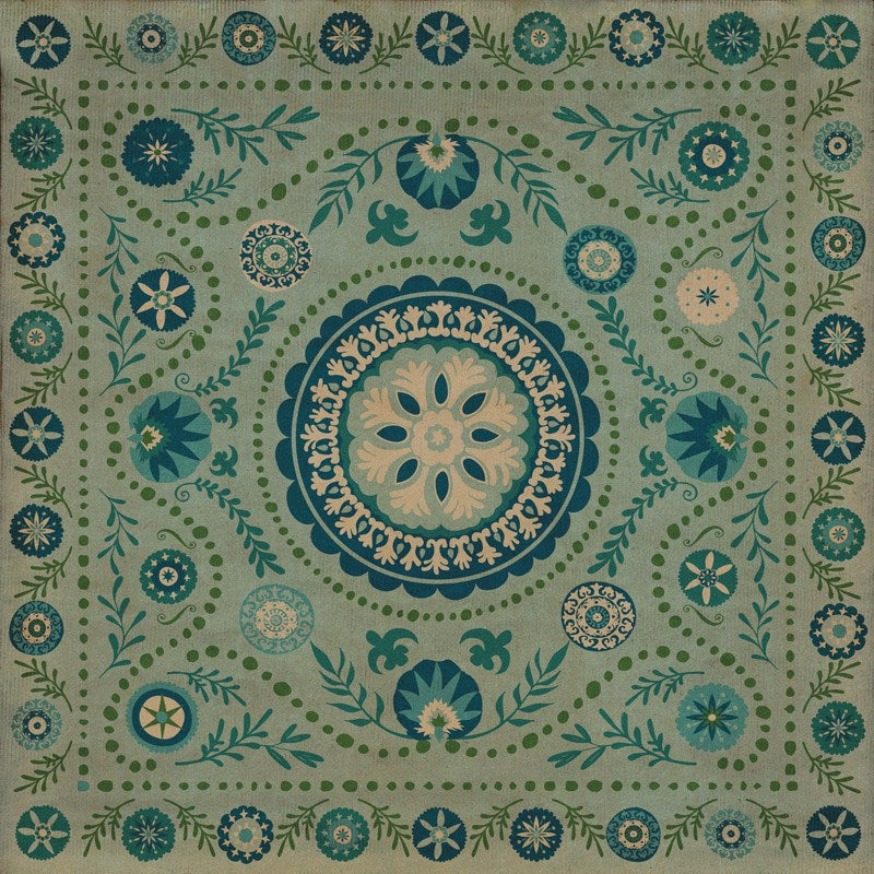spicher and company classic vinyl pattern 38 boho blue rug
