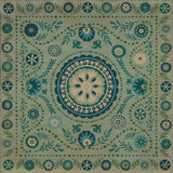 spicher and company classic vinyl pattern 38 boho blue rug