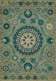 spicher and company classic vinyl pattern 38 boho blue rug