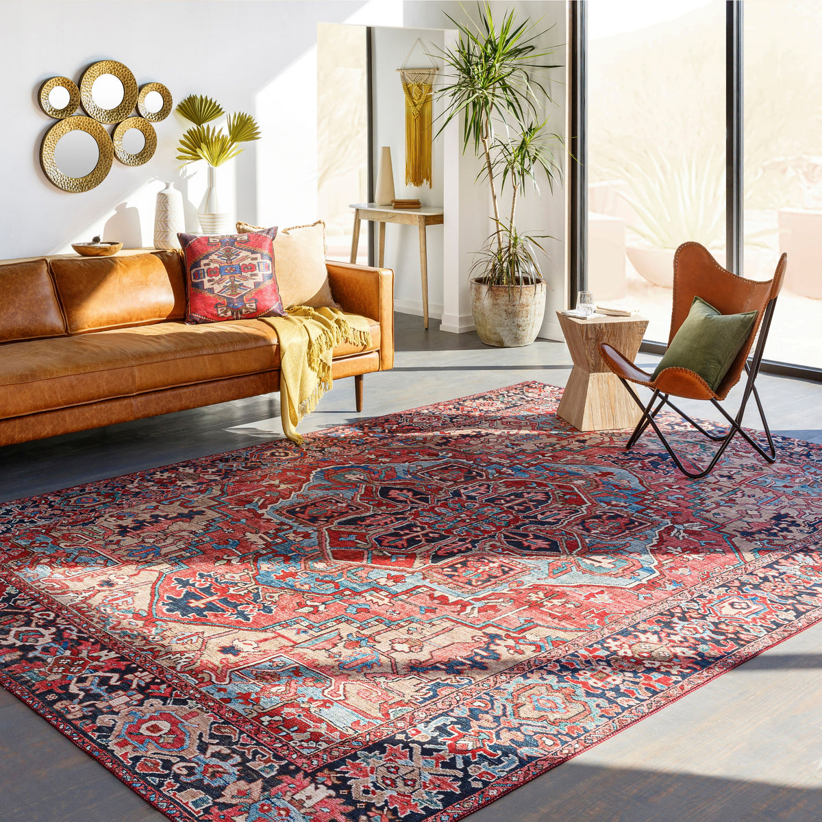 surya iris irs 2310 bright red rug