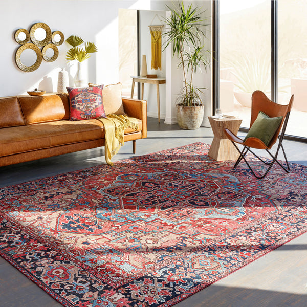 surya iris irs 2310 bright red rug