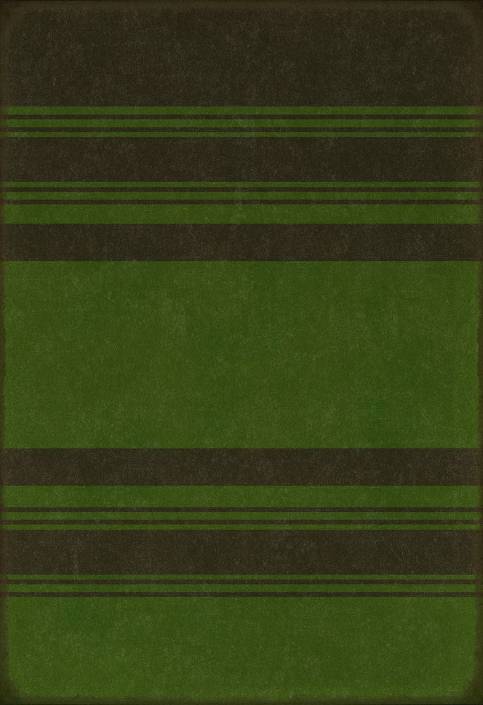spicher and company classic vinyl pattern 50 organic stripes black and green rug