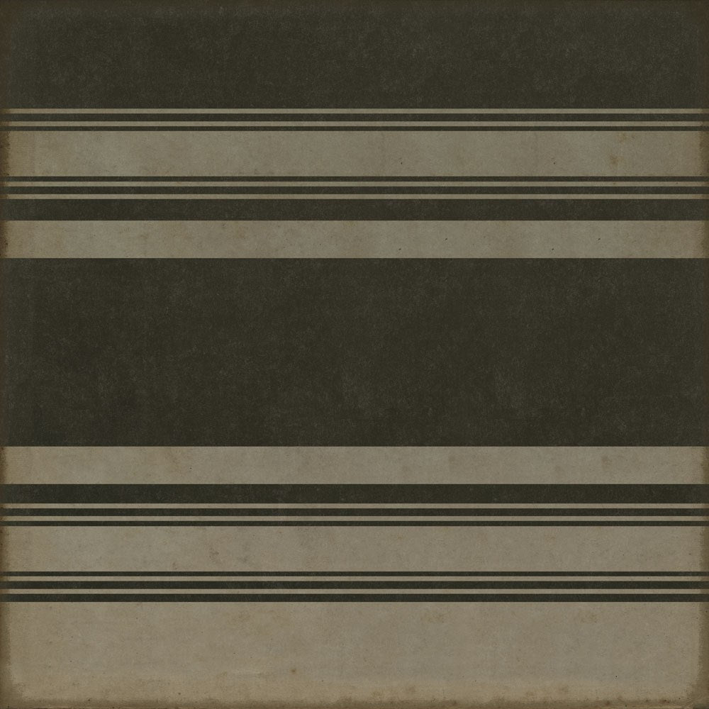 spicher and company classic vinyl pattern 50 organic stripes black and tan rug