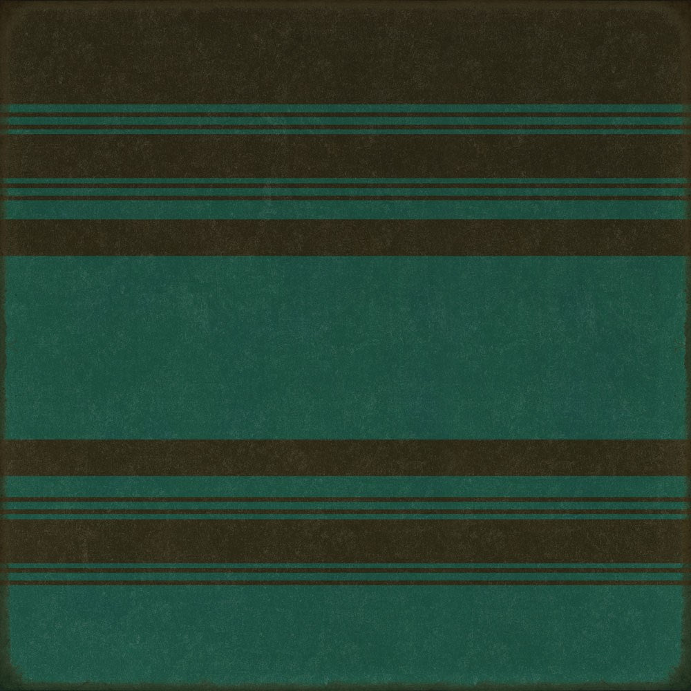 spicher and company classic vinyl pattern 50 organic stripes black and teal rug