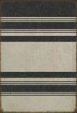spicher and company classic vinyl pattern 50 organic stripes black and white rug
