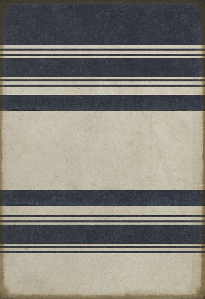 spicher and company classic vinyl pattern 50 organic stripes blue and white rug