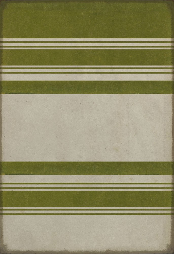 spicher and company classic vinyl pattern 50 organic stripes green and white rug
