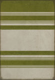 spicher and company classic vinyl pattern 50 organic stripes green and white rug