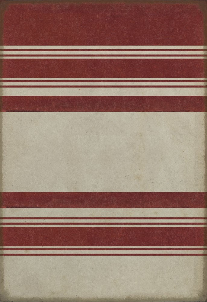 spicher and company classic vinyl pattern 50 organic stripes red and white rug