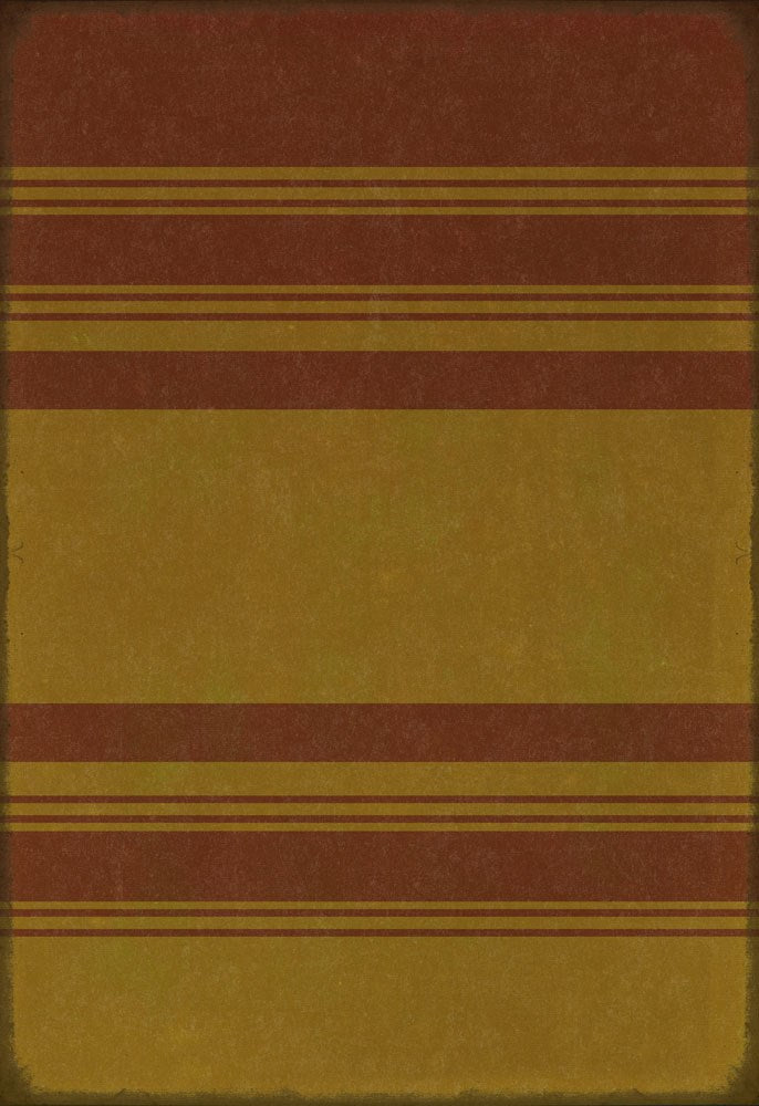 spicher and company classic vinyl pattern 50 organic stripes red and yellow rug