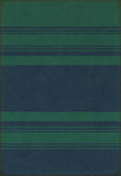 spicher and company classic vinyl pattern 50 organic stripes teal and blue rug
