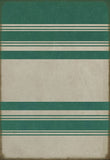 spicher and company classic vinyl pattern 50 organic stripes teal and white rug