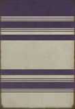 spicher and company classic vinyl pattern 50 organic stripes white and purple rug