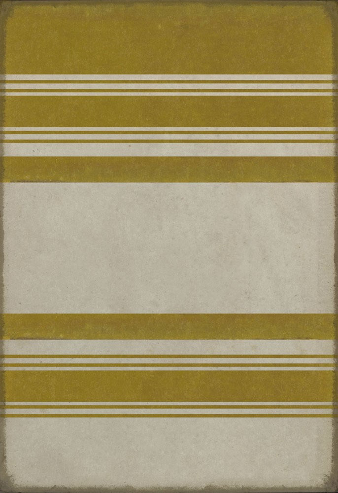 spicher and company classic vinyl pattern 50 organic stripes yellow and white rug