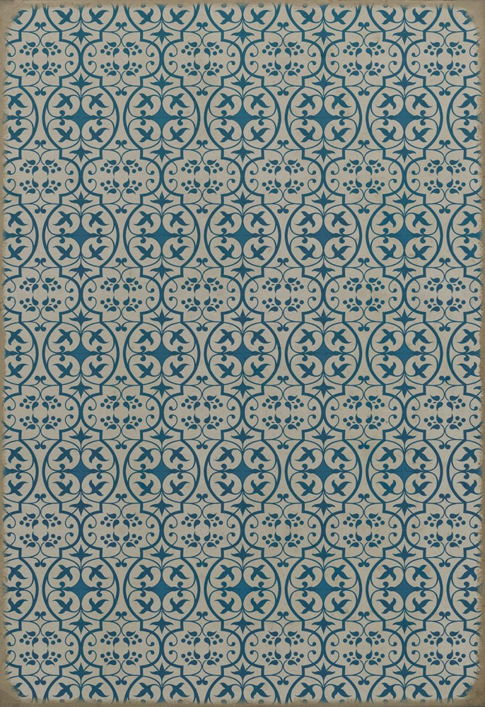 spicher and company classic vinyl pattern 51 china cup rug