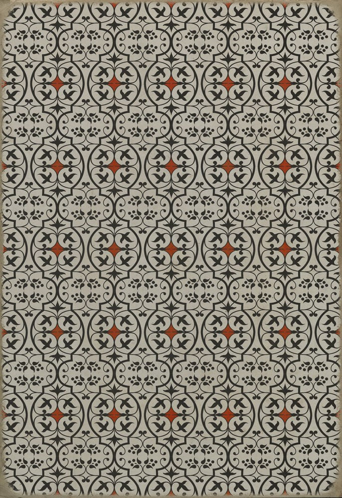 spicher and company classic vinyl pattern 51 whats black and white and red all over rug