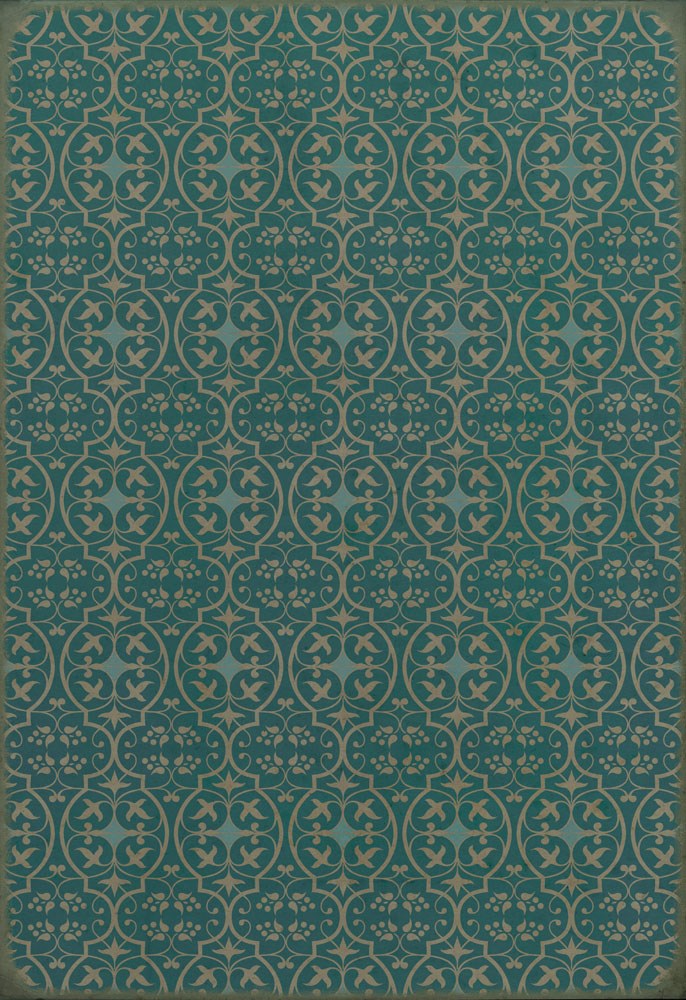spicher and company classic vinyl pattern 51 when the rest of heaven was blue rug