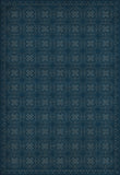 spicher and company classic vinyl pattern 28 blue bandana rug