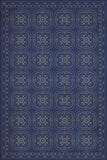 spicher and company classic vinyl pattern 28 indigo bandana rug