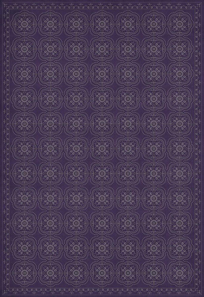 spicher and company classic vinyl pattern 28 purple bandana rug