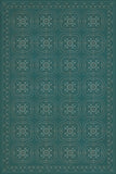 spicher and company classic vinyl pattern 28 teal bandana rug