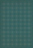 spicher and company classic vinyl pattern 28 teal bandana rug