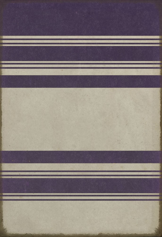 spicher and company classic vinyl pattern 50 organic stripes purple and white rug