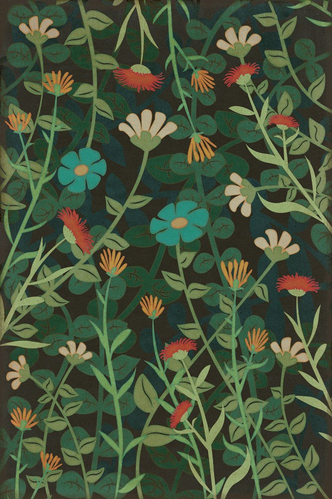 spicher and company classic vinyl pattern 73 dance of the flowers rug