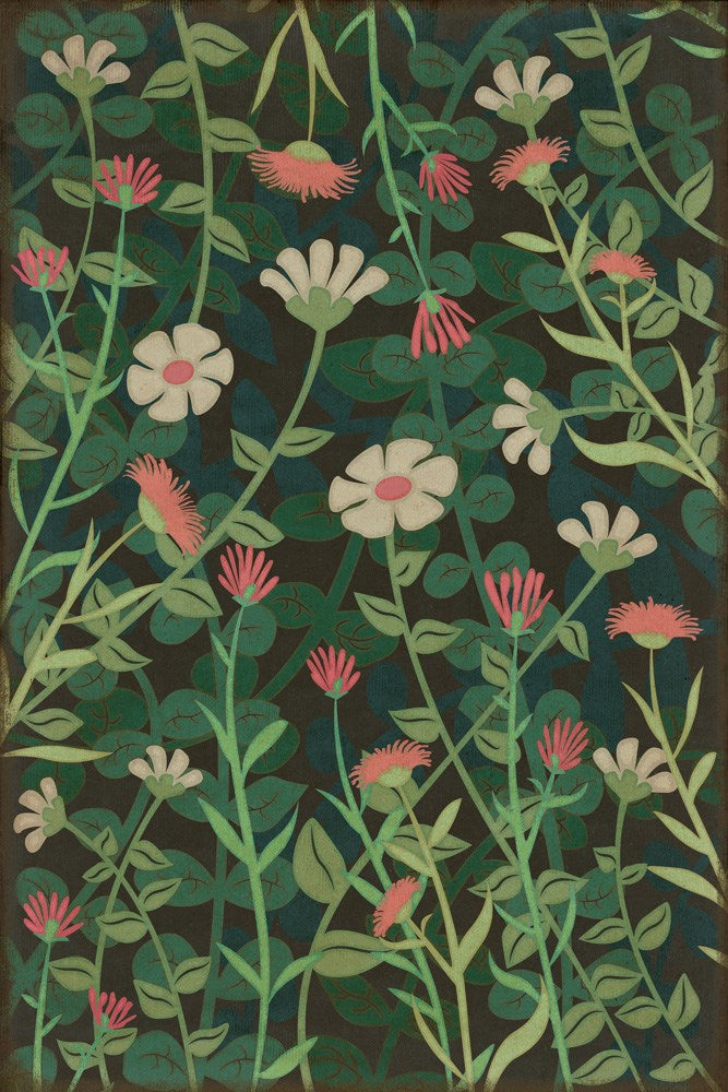 spicher and company classic vinyl pattern 73 little idas flowers rug