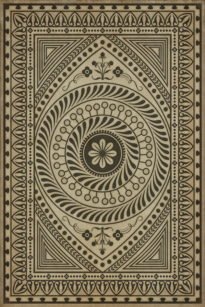 spicher and company classic vinyl pattern 75 know thyself rug