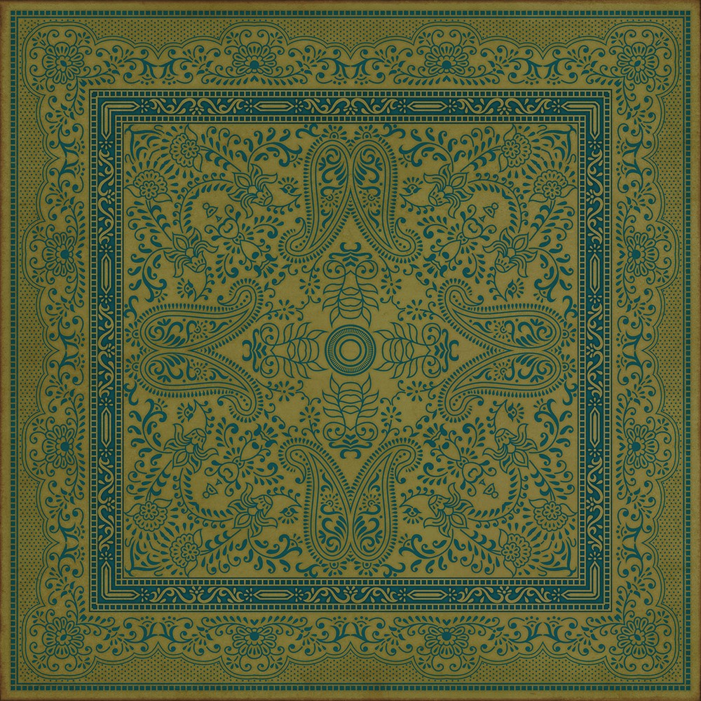 spicher and company classic vinyl pattern 76 cabbages and kings rug