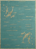 Delos, Inc. Coastal 59207 Aqua Rug