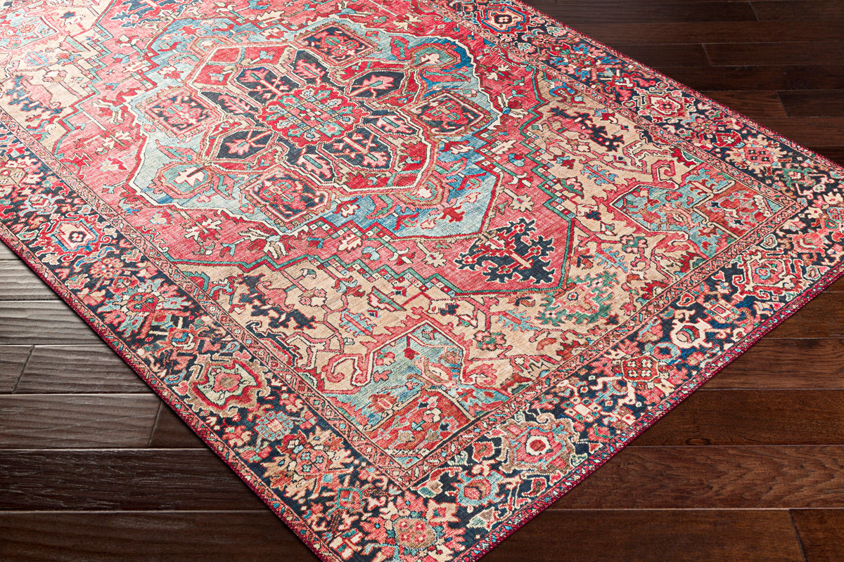 surya iris irs 2310 bright red rug