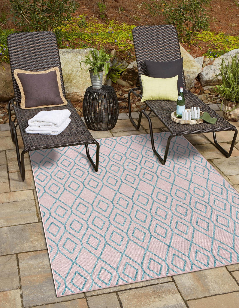unique loom jill zarin outdoor turks and caicos pink rug