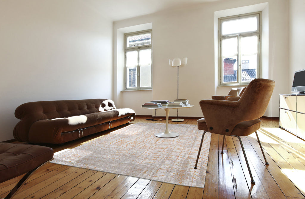 Louis De Poortere Mad Men 8928 Central Yellow Rug