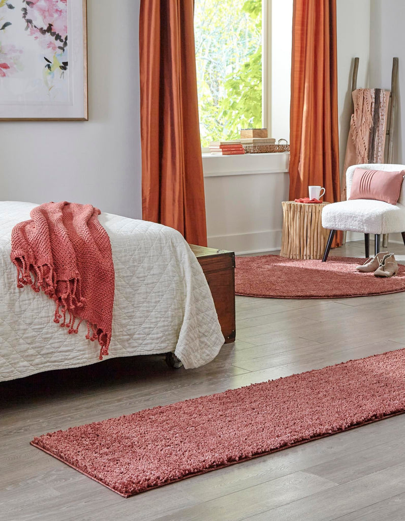 unique loom jill zarin shaggy chic shaggy pomegranate red rug