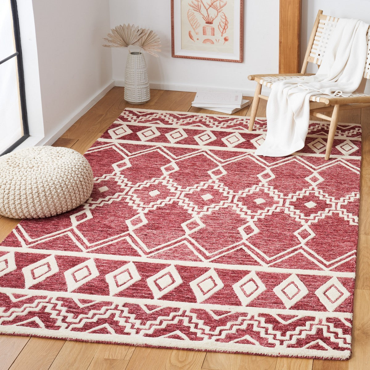 safavieh clearance abstract abt851q red rug