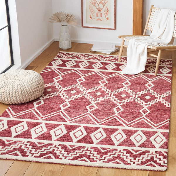 safavieh clearance abstract abt851q red rug