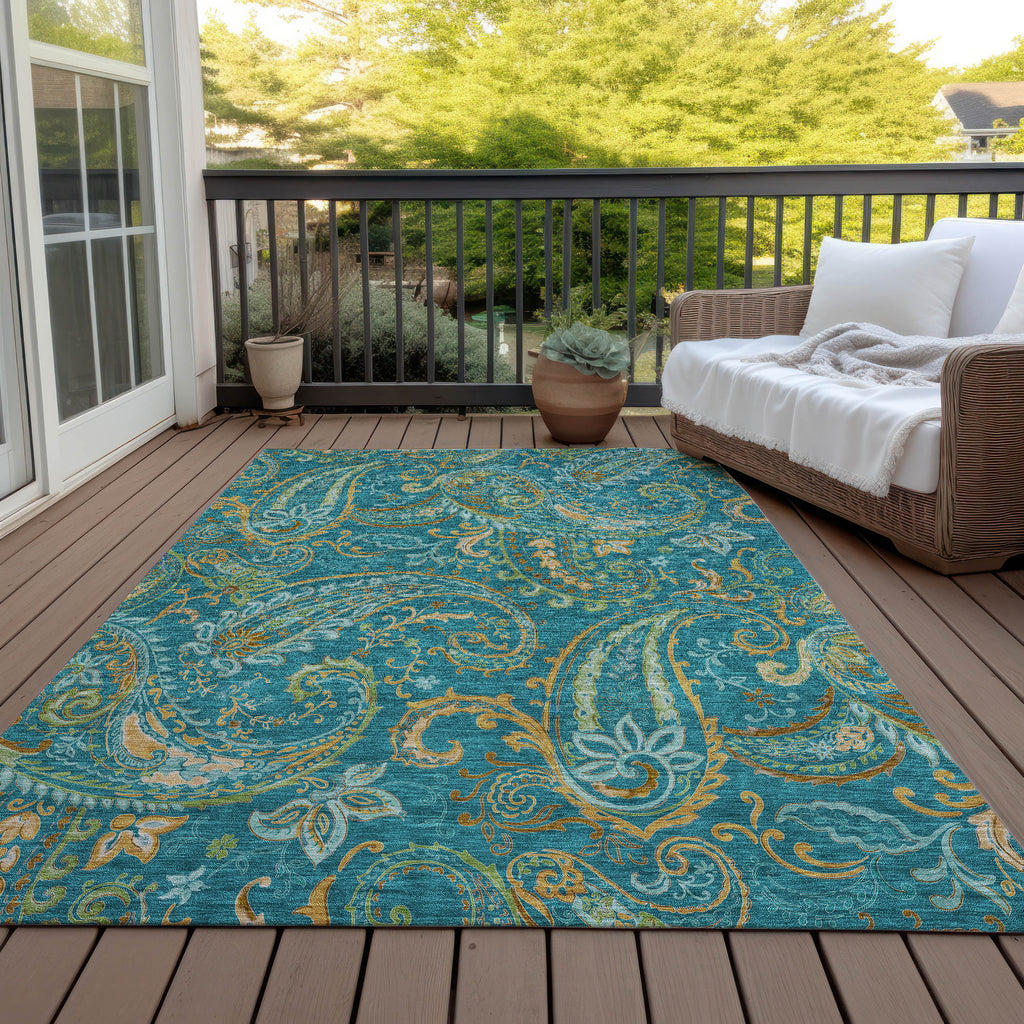 addison chantille acn533 teal rug