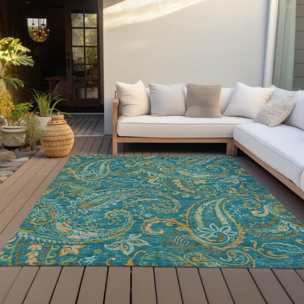 addison chantille acn533 teal rug