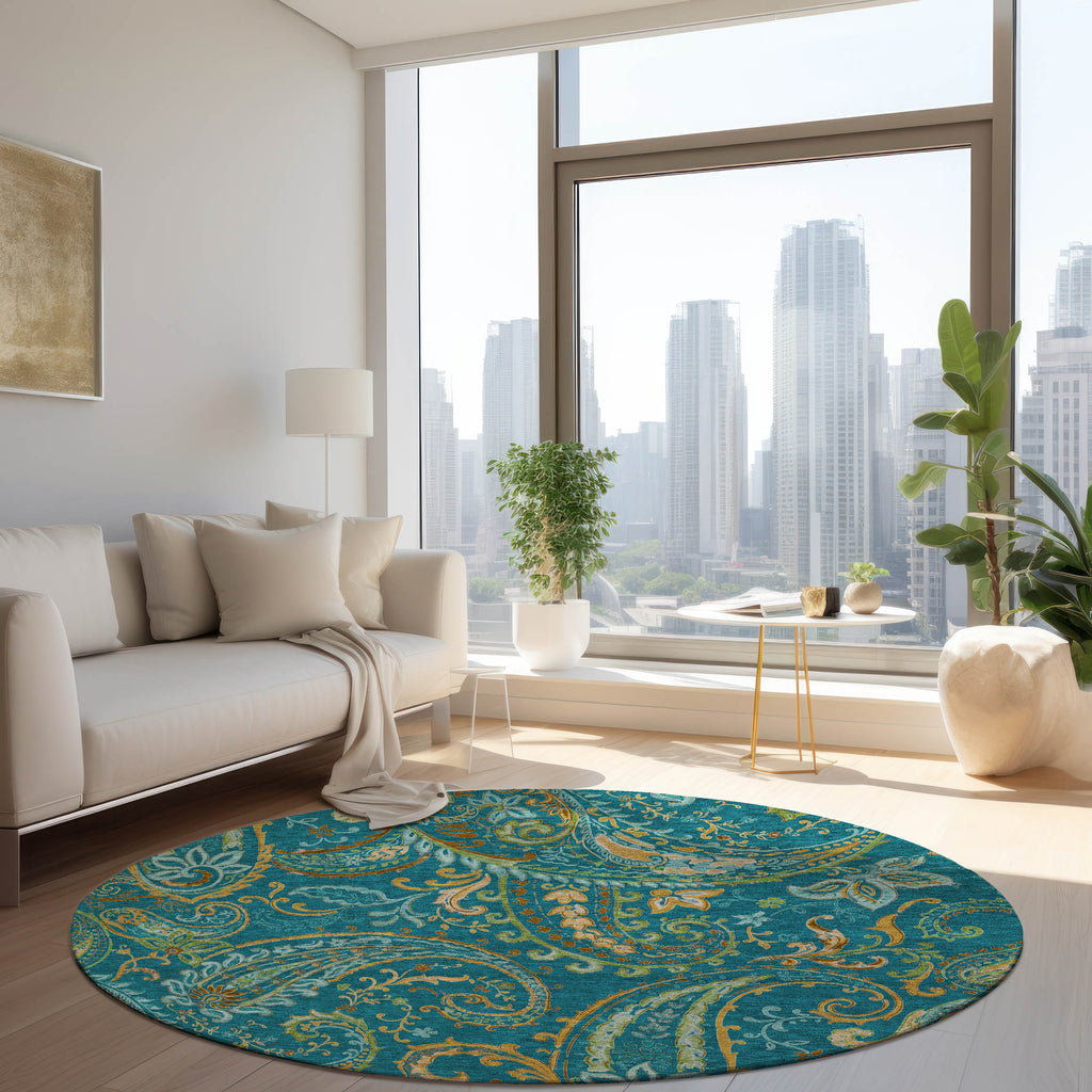 addison chantille acn533 teal rug