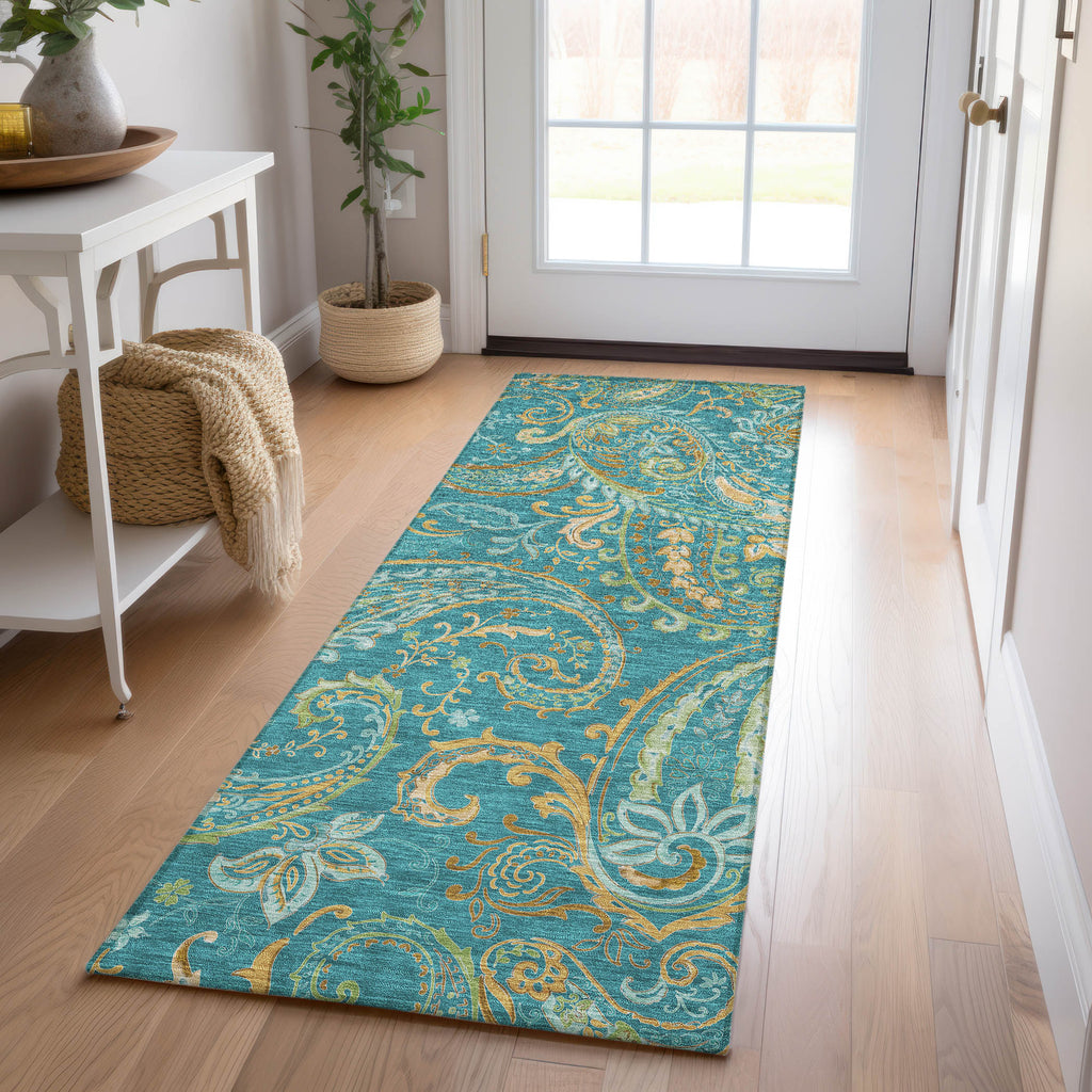addison chantille acn533 teal rug