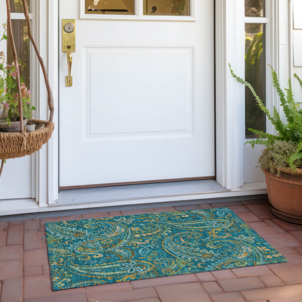 addison chantille acn533 teal rug