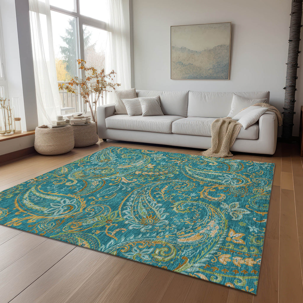 addison chantille acn533 teal rug