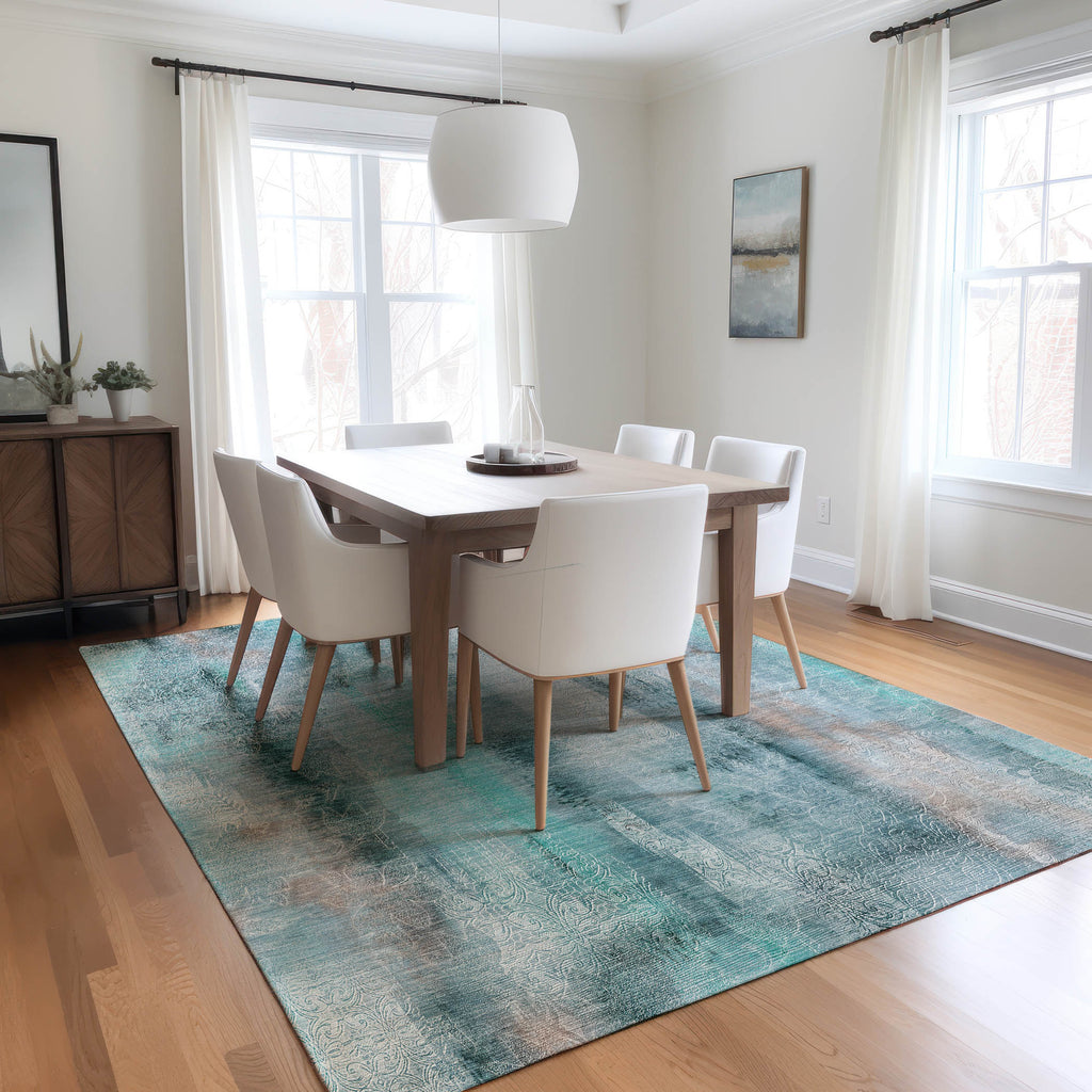 addison chantille acn537 teal rug