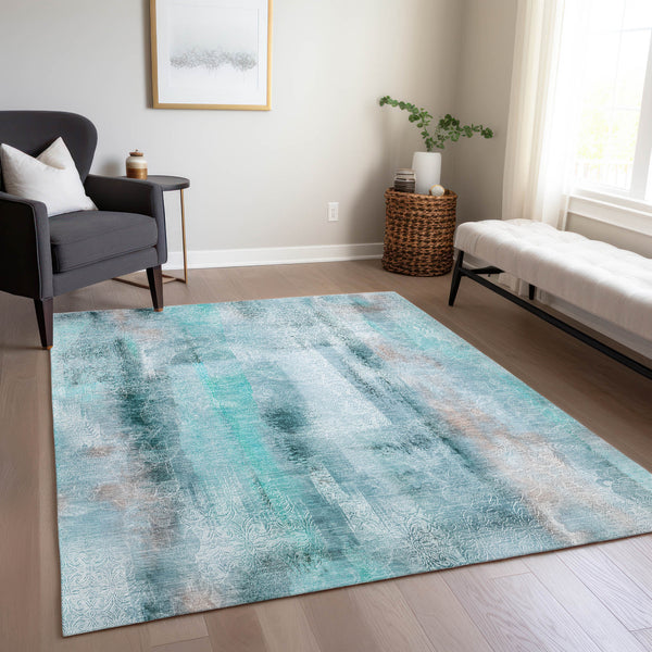 addison chantille acn537 teal rug