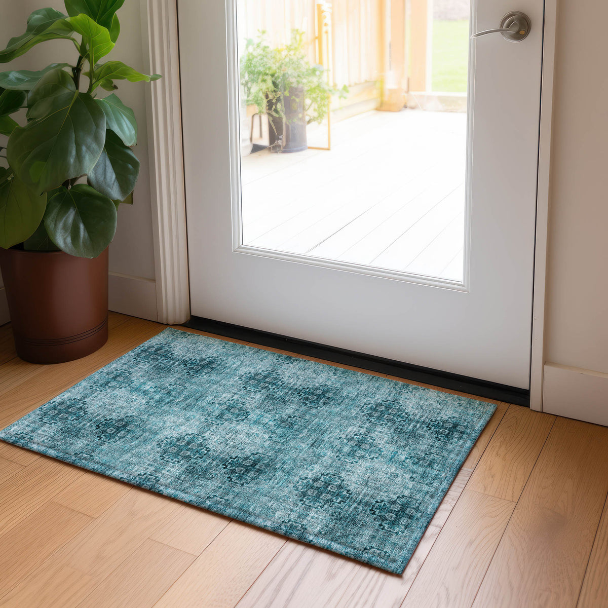 addison chantille acn557 teal rug