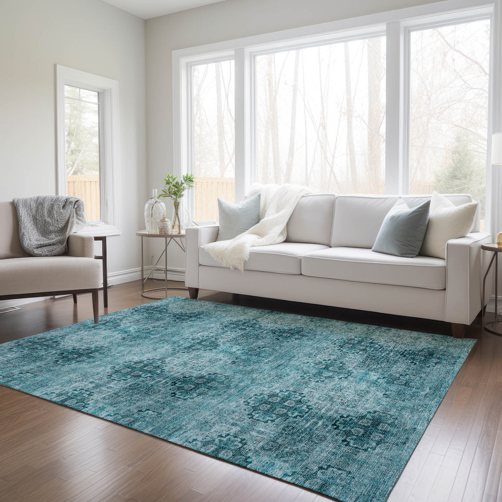 addison chantille acn557 teal rug