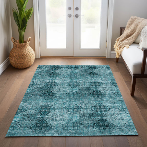 addison chantille acn557 teal rug