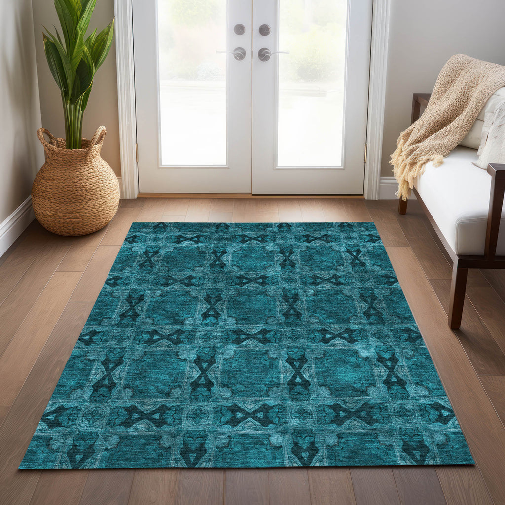 addison chantille acn564 teal rug
